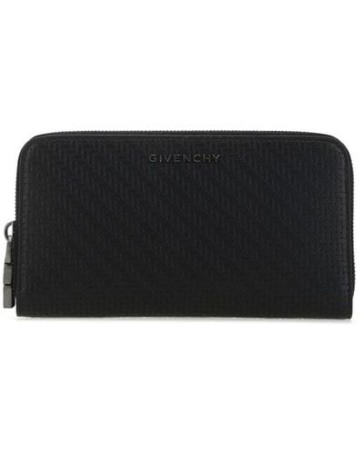 Givenchy Logo Detailed Zipped Long Wallet - Black