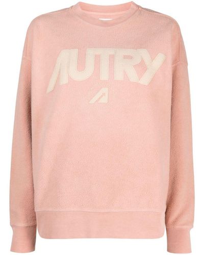 Autry Crewneck Sweatshirt With Logo Print - Pink