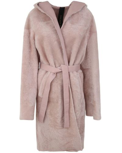 Blancha Shearling Coat - Pink