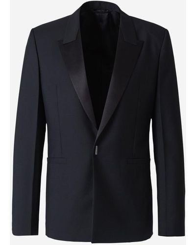 Givenchy Wool And Mohair Blazer - Blue