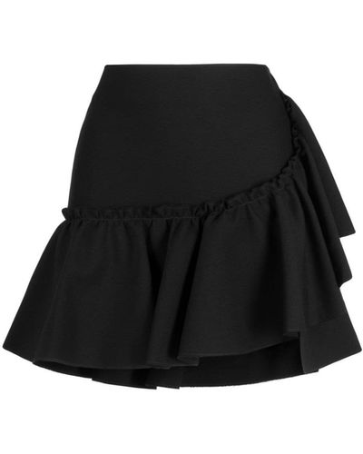 MSGM Ruffle-detailing High-waist Skirt - Black