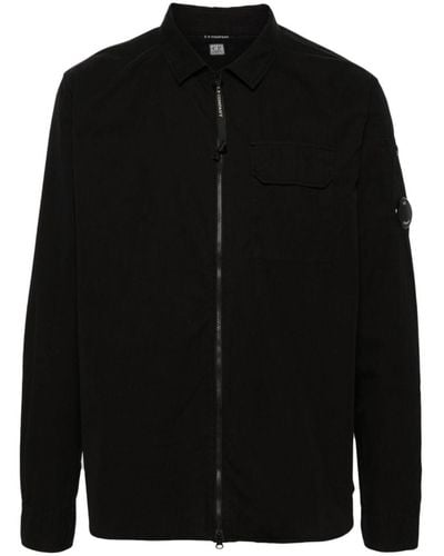 C.P. Company Lens-detail Cotton Shirt - Black