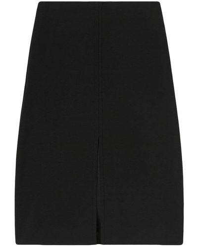 Jil Sander Front-slit Virgin Wool Skirt - Black