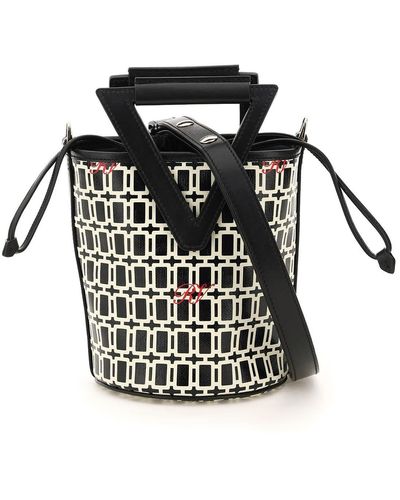 Roger Vivier Mini Grand Vivier Bucket Bag - Black