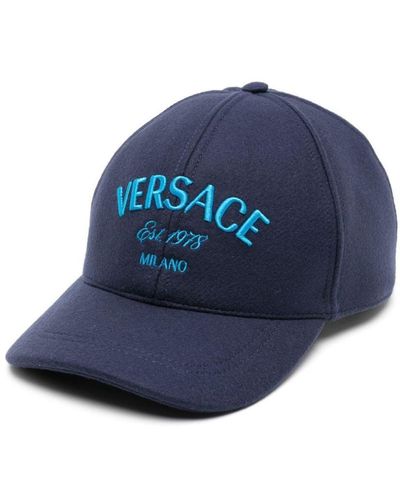 Versace Milano Stamp Embroidered Baseball Cap - Blue