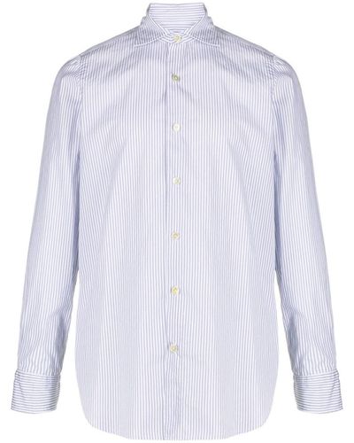 Finamore 1925 Striped Cotton Shirt - White