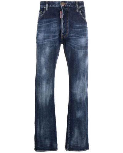 DSquared² Low-rise Straight-leg Jeans - Blue