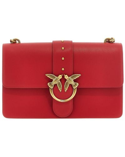Pinko Classic Love Bag Icon Crossbody Bags - Red