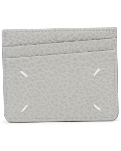 Maison Margiela 'Four Stitches' Leather Card Holder Ansiette - Gray