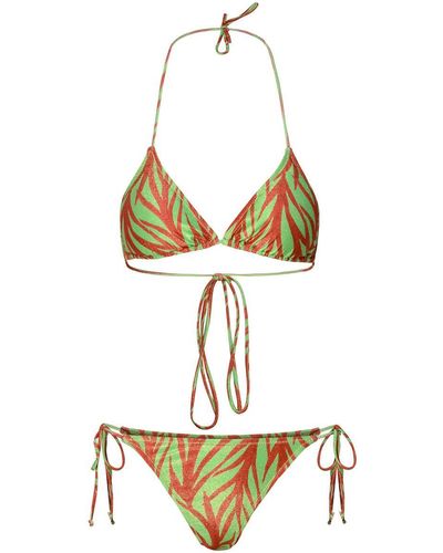 Reina Olga 'Miami' Polyamide Blend Bikini Set - Metallic