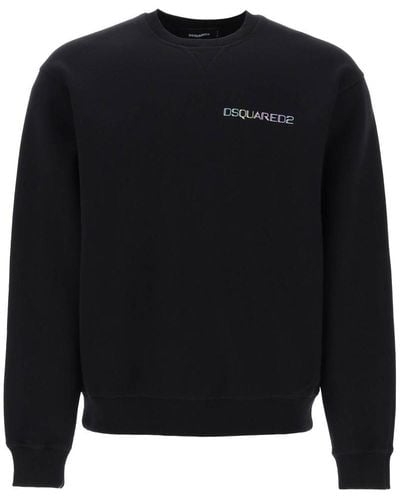 DSquared² Cool Fit Printed Sweatshirt - Black