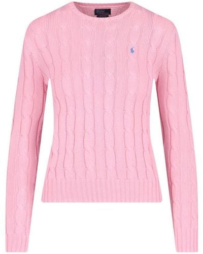 Polo Ralph Lauren Slim-fit Cable Knit - Pink