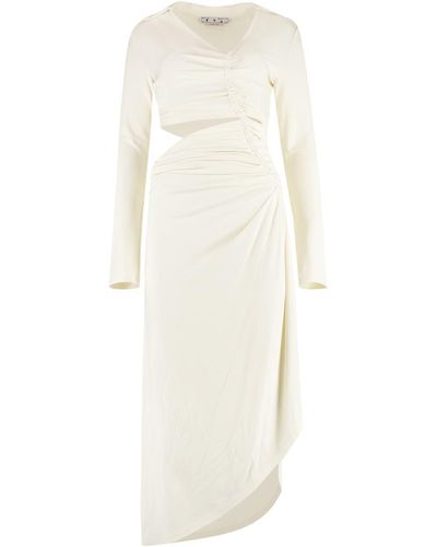 Off-White c/o Virgil Abloh Midi Viscose Dress - White