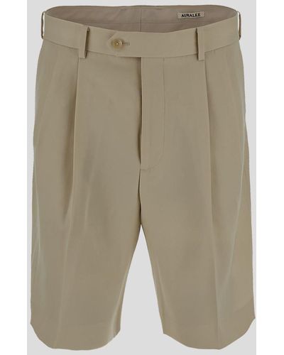 AURALEE Beige Drawstring Shorts