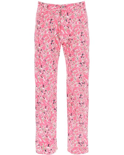 Rassvet (PACCBET) Cotton Twill Pants With Print - Pink