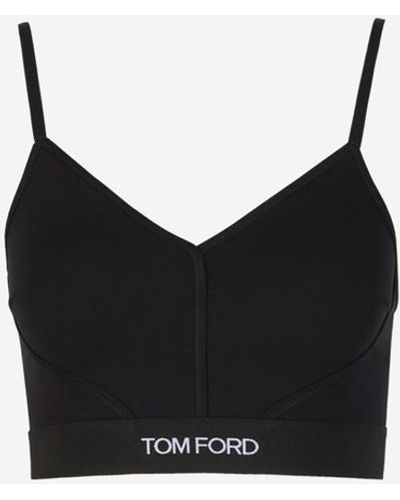 Tom Ford Logo Technical Top - Black