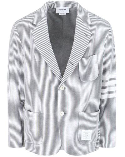 Thom Browne Knitted Blazer - Grey