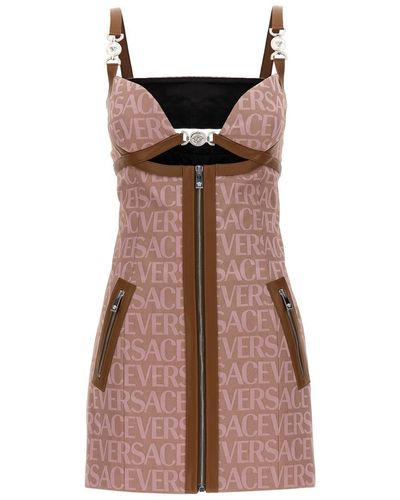Versace Allover Dresses - Brown