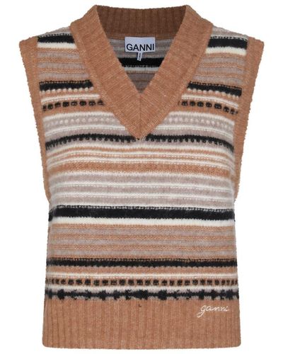 Ganni Sweaters - Brown