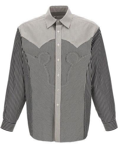 Maison Margiela Striped Shirt Shirt, Blouse - Grey