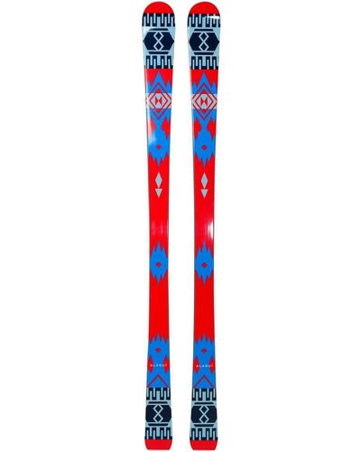 Alanui Icon Skis In Wood Mix - Red