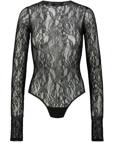 Wardrobe NYC Lace Bodysuit Clothing - Black