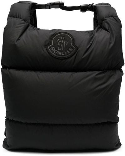 Moncler Legere Logo-patch Padded Backpack - Black