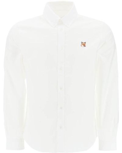 Maison Kitsuné Fox Head Button Down Shirt - White