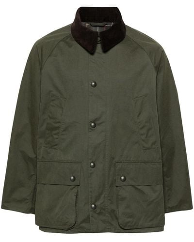 Barbour Os Peached Bedale Wax Jacket - Green