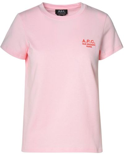A.P.C. 'denise' Pink Organic Cotton T-shirt