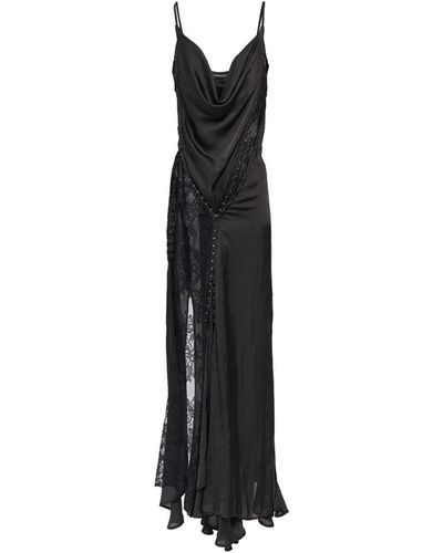 Y. Project Maxi Dress With Hooks And Eyelets - Black