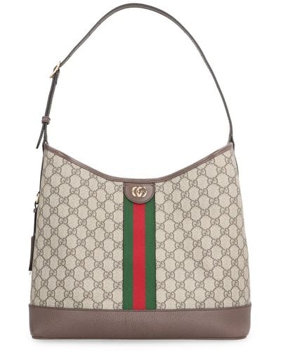 Gucci Ophidia Fabric Shoulder Bag - Gray