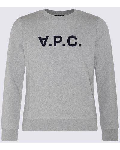 A.P.C. Hathered Gray Cotton Sweatshirt