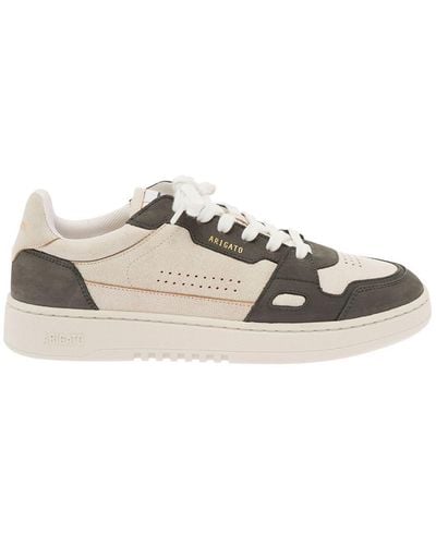 Axel Arigato 'dice Lo' Green And White Two-tone Sneakers In Calf Leather Man