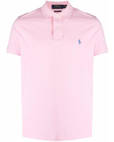 Polo Ralph Lauren Logo-embroidered Custom-fit Cotton-piqué Polo Shirt - Pink