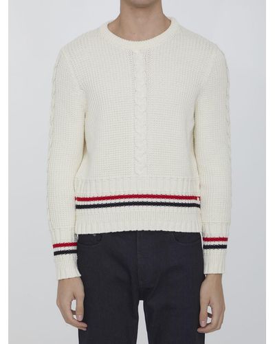 Thom Browne Wool Sweater - White