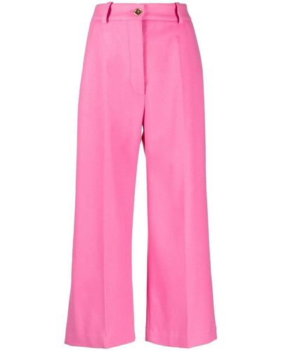 Patou Cropped Flared Trousers - Pink
