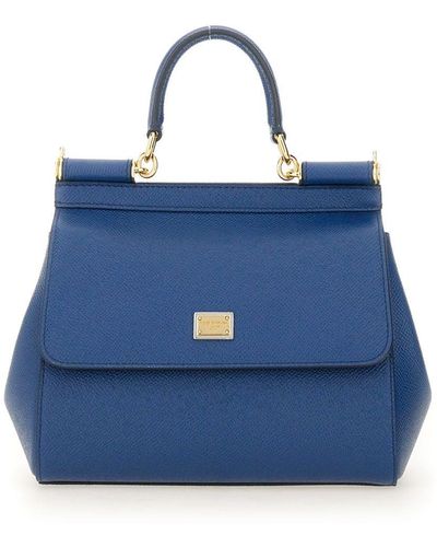 Dolce & Gabbana Blue Nylon Calfskin Hand Shoulder Duffel Bag