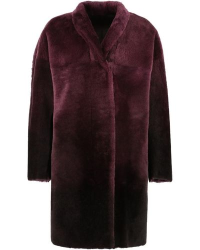 Salvatore Santoro Lamb Fur Coat - Red