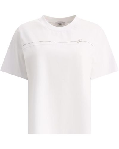 Peserico T-shirt With Bright Detail - White
