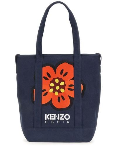 KENZO Boke Flower Shoulder Tote Bag - Blue
