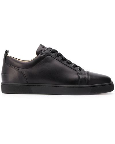Christian Louboutin Leather Louis Junior Sneakers, Size: - Black