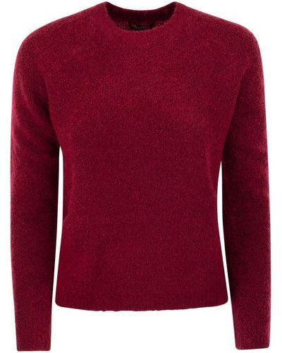 Max Mara Studio Fify - Crew-neck Sweater In Wool Blend - Red