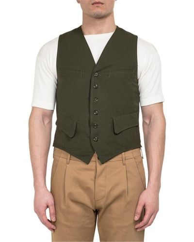 Fortela Vest With Buttons - Green