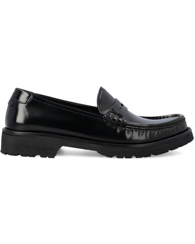 Saint Laurent Shiny Leather Loafer - Black