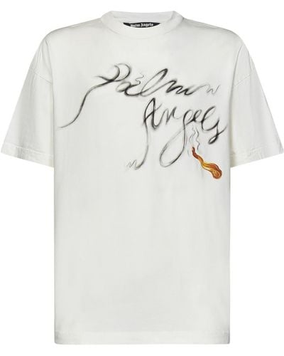 Palm Angels Foggy Pa T-Shirt - White