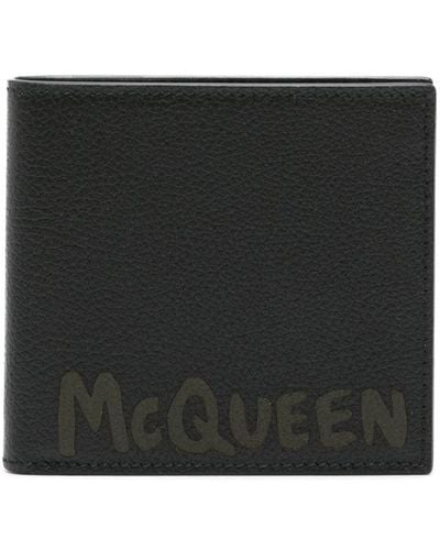 Alexander McQueen Logo Leather Wallet - Black
