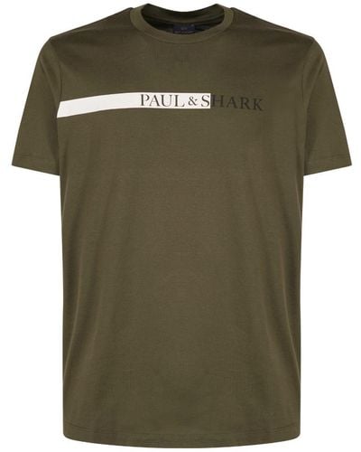 Paul & Shark T-shirt With Print Clothing - Green