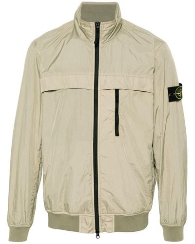 Stone Island Jacket Garment Dyed Crinkle Reps R-Ny - Natural
