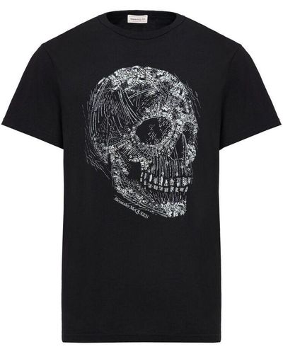 Alexander McQueen Crystal Skull T-shirt - Black